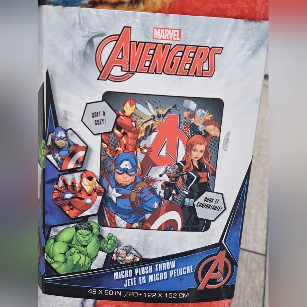 Marvel Avengers Red and Blue Micro Plush Blanket